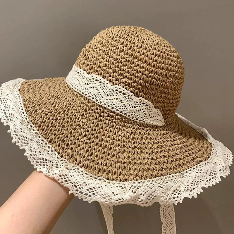 UV Protection Straw Hat for Women Beach — product view