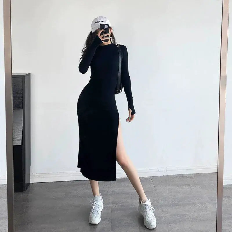 European Chic Sheath Dress For Modern Street Style Statement