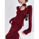 Double French Retro Knit Dress: Timeless Elegance & Style