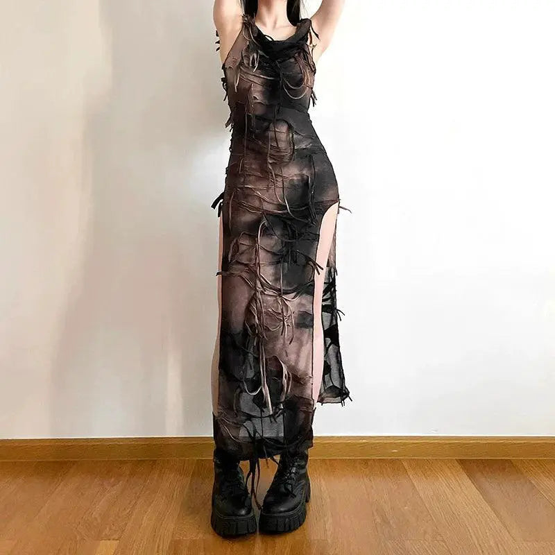 Sylcue Dune Sleeveless Slit Dress Fashion Forward Summer