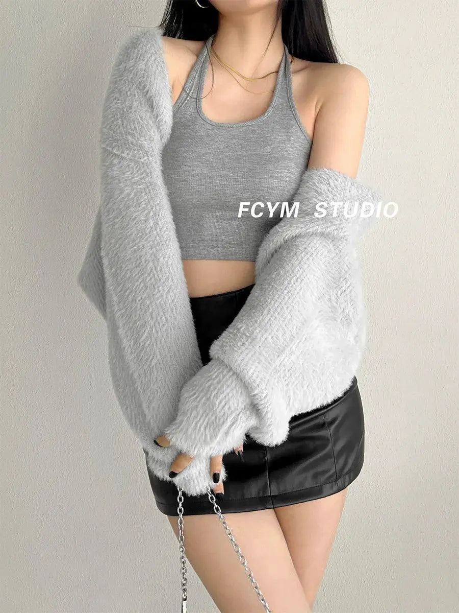 European American Knitted Cardigan For Winter Fashion