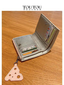 Silver Biscuit Coin Purse Fashionable Womens Wallet