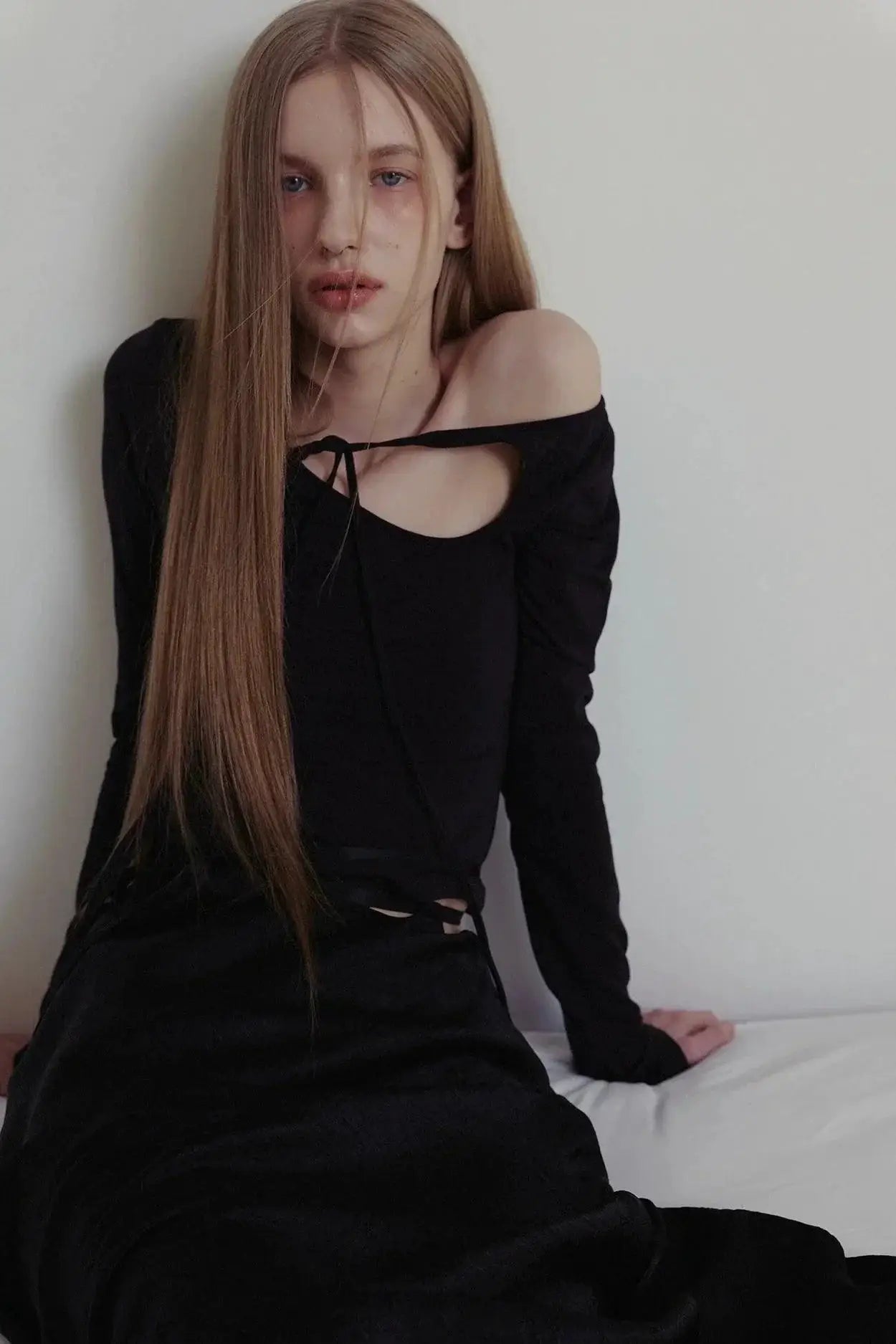 Korean Retro Off Shoulder Top Autumn Style Essential