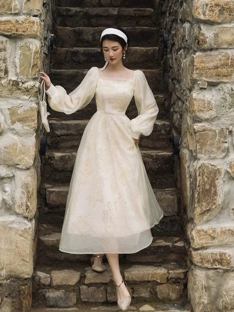 Enchanting Lace Engagement Dress Vintage Charm And Elegance