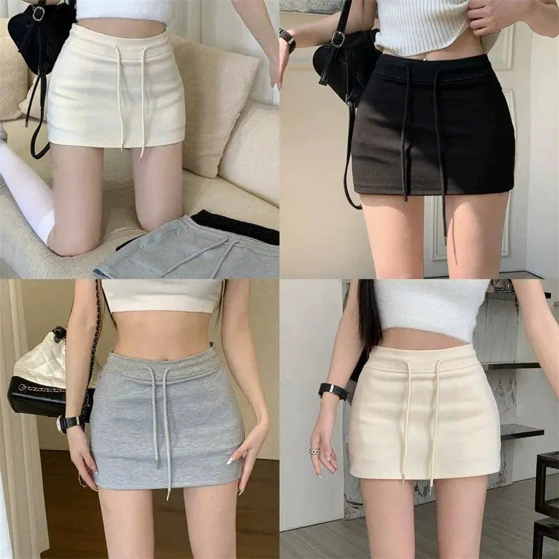Pure Desire Sexy A Line Drawstring Skirt Sophisticated Style