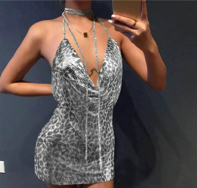 Backless Swing Halter Dress For Sultry Night Out Attire