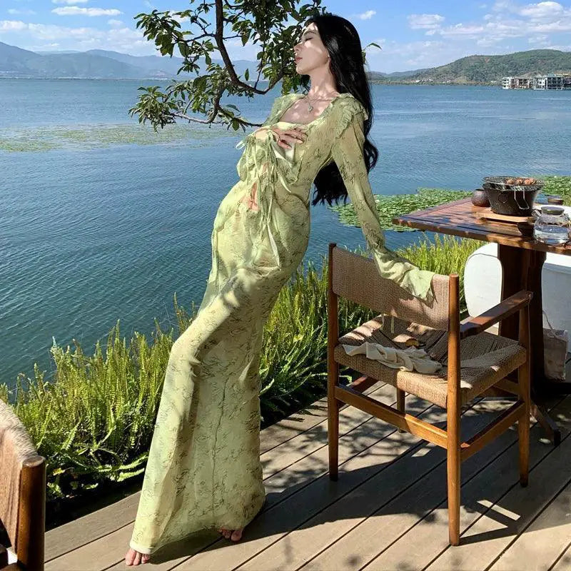 Chiffon Seaside Skirt Elegant Beachwear For Women Sunlit