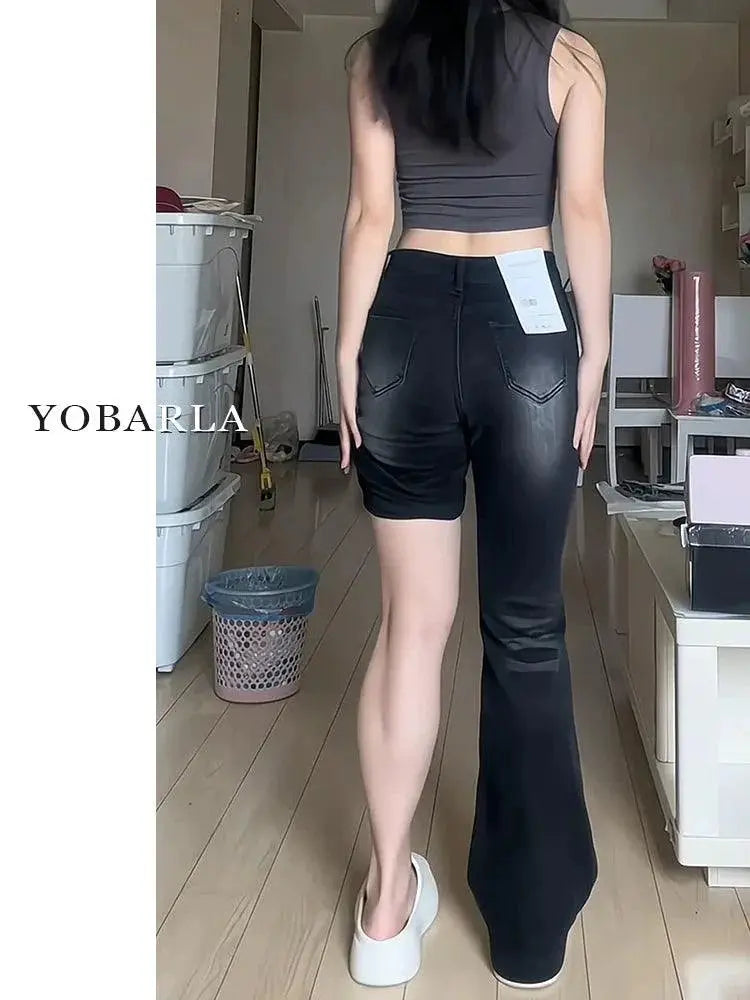 High Waist Flared Jeans Chic Denim For Stylish Spring Wear