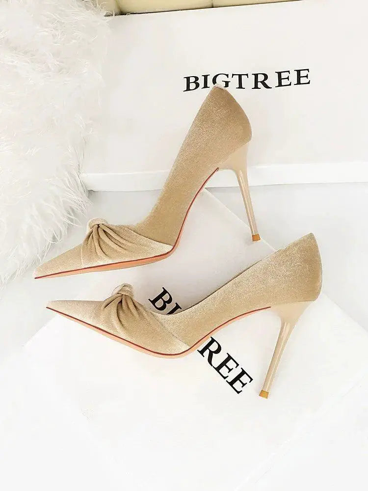 Premium Suede Butterfly Bow Flats For Women Chic Shoes