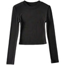 Solid Threaded Long Sleeve Tee for Youth Stylish Fashion