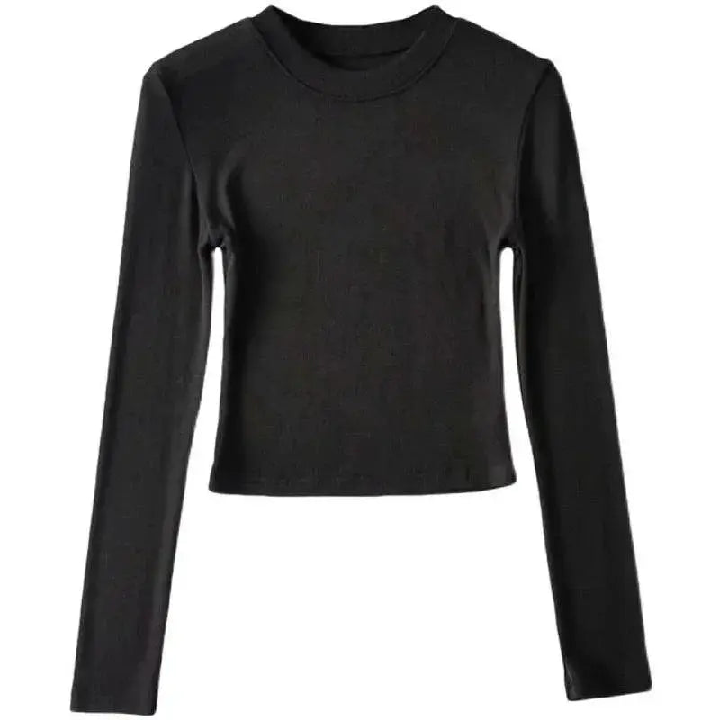 Solid Threaded Long Sleeve Tee for Youth Stylish Fashion
