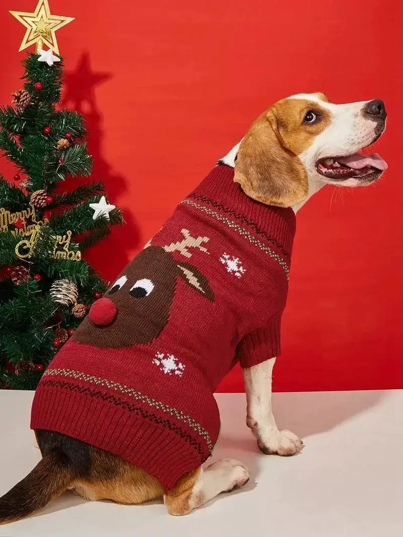 Warm Christmas Dog Sweater for Holidays — product view 18