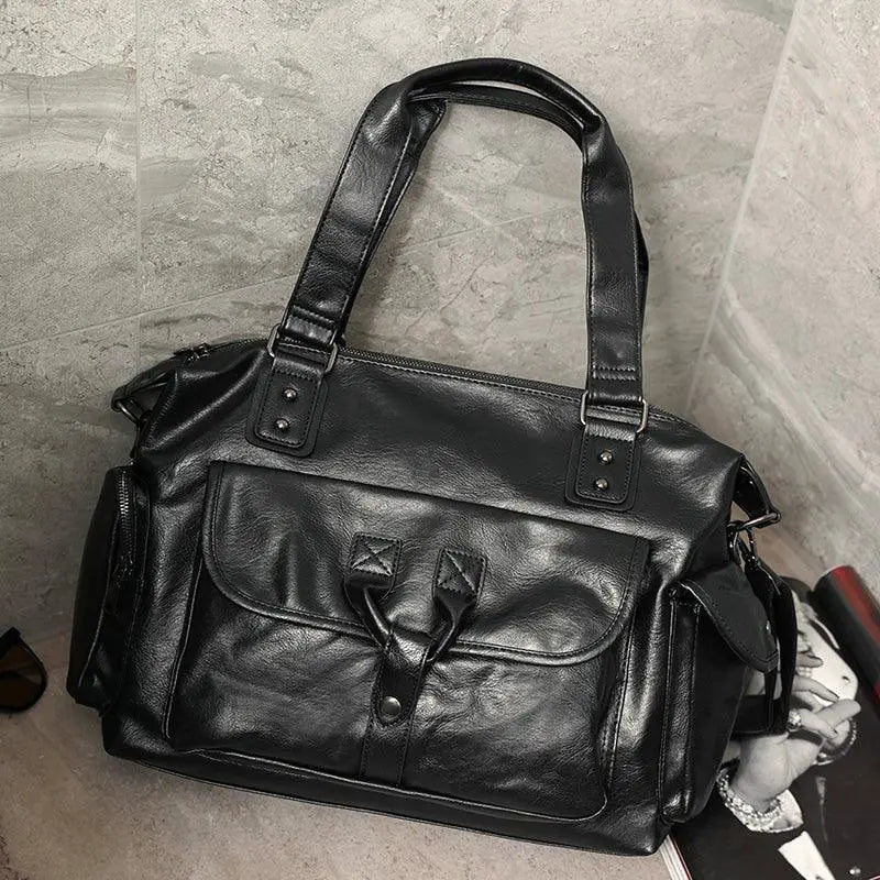 New Arrival Large Capacity Mens Business Leather Backpack