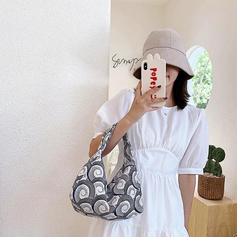 Retro Cotton Lunch Bag Canvas Tote For Foodies And Fans