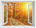 Living Room Window Illusion Wallpaper