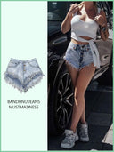 Denim Wide Leg Shorts: American Style A-line Summer Trend