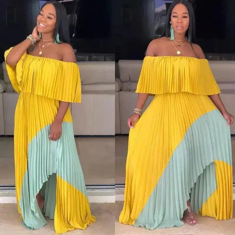 Elegant Off-Shoulder Maxi Dress For Party Statement