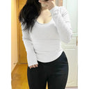 Flattering U-Neck Tee For Big-Chest Women