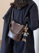 Organized Barrel Crossbody Bag for Women