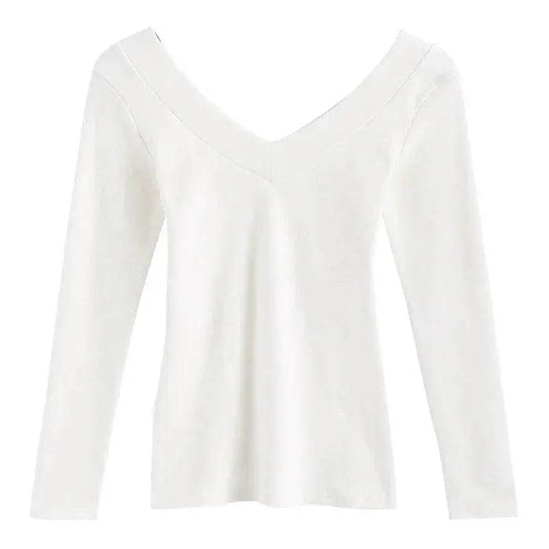 Crafty Comfort V Neck Top Autumn Style Essential For Women