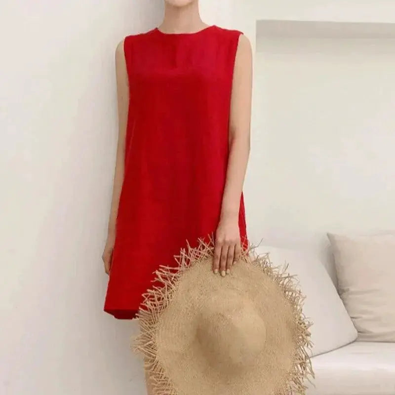 Chic Korean Vest Dress Effortless Elegance Modern Style
