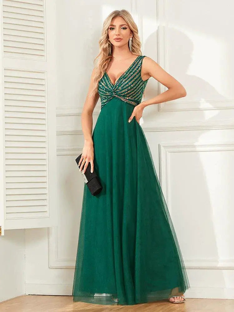 Sequin Sparkle Maxi Dress Glamorous Birthday Party