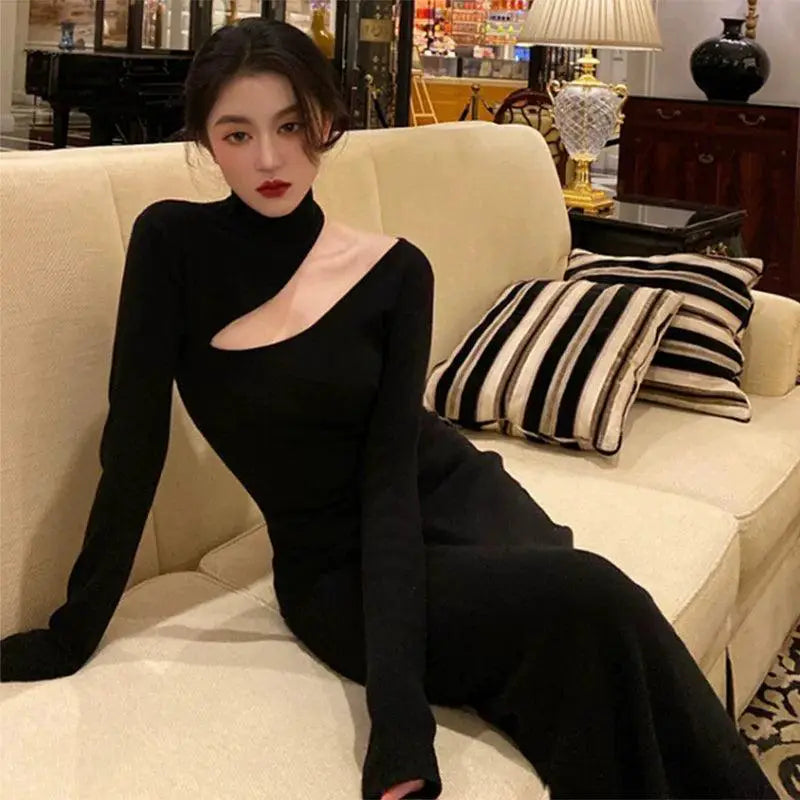 Cashmere Turtleneck Coat Luxury Korean Style Women Fashion