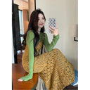 Korean Knitted Bandage Dress Chic Spaghetti Strap Outfit