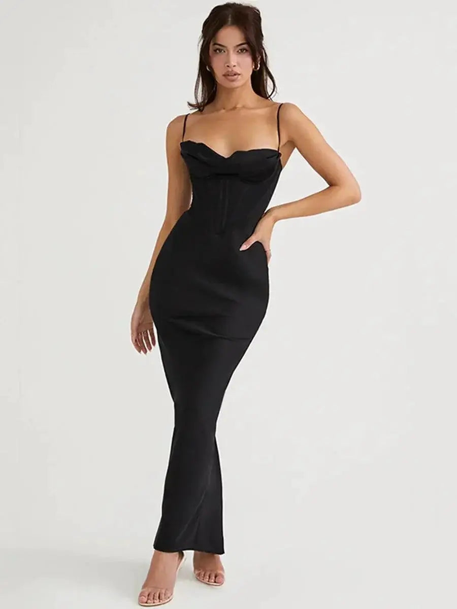 Elegant Satin Dress For Winter Parties And Festive Evenings