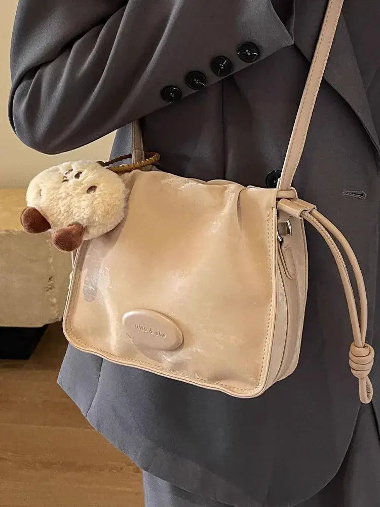 Spring Summer Women's Stylish Korean Crossbody Bucket Bag