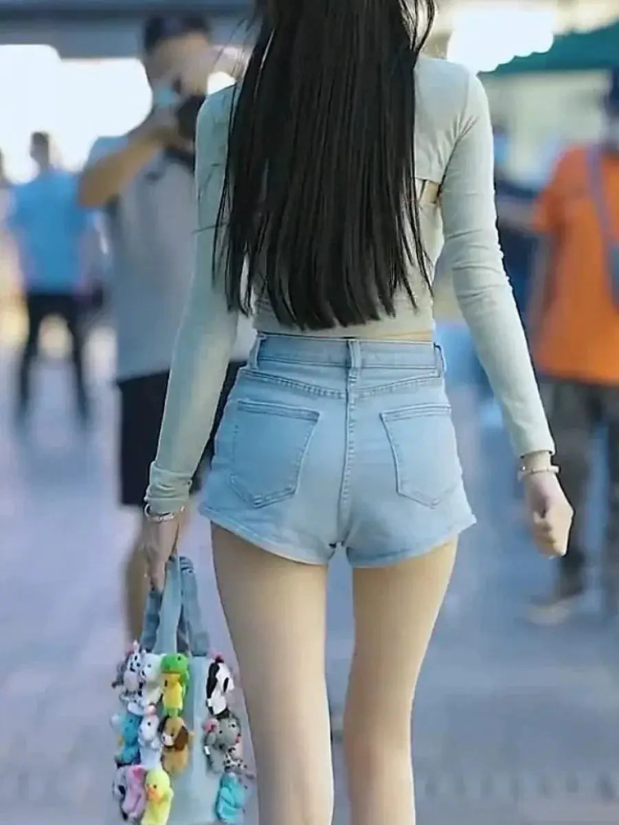 High Waist Denim Shorts Stylish Summer Must Have Chic