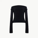 Warm Off-Shoulder Knit Top for Women