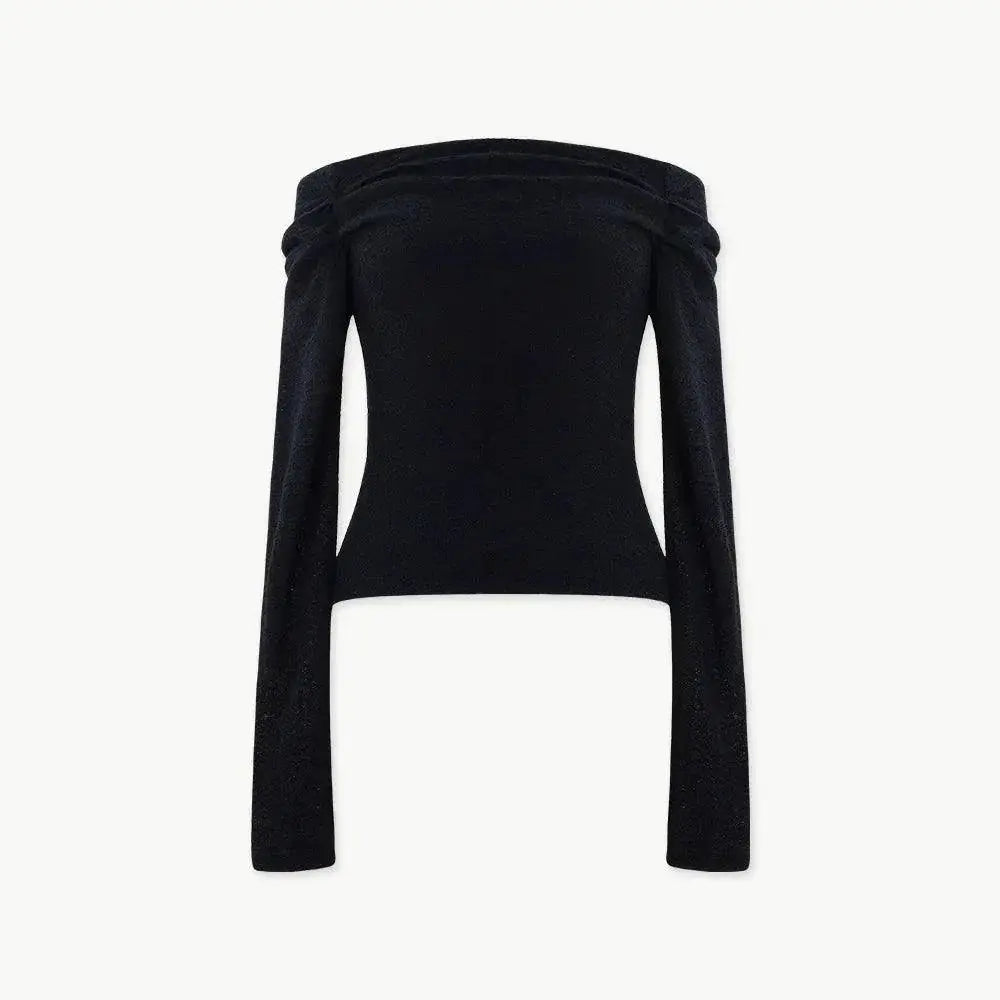 Buckthorn Off Shoulder Knit Shirt Stylish For Women