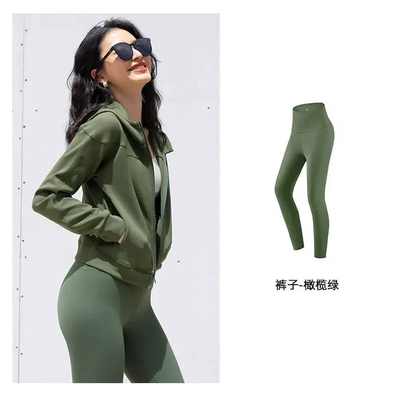 Yoyoplus Slim Loose Long Sleeve Hooded Jacket For Women
