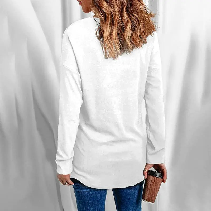 2023 Fall Thin Long Sleeve Pullover T Shirt For Women