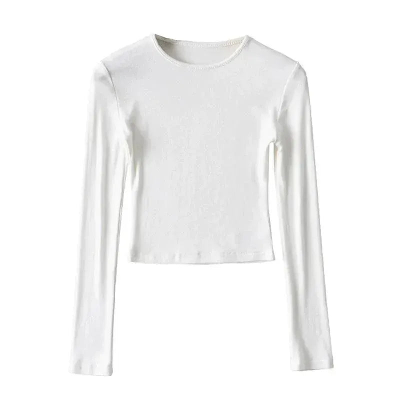 Winter Chic High Waist Long Sleeve Shirt Top Fashion