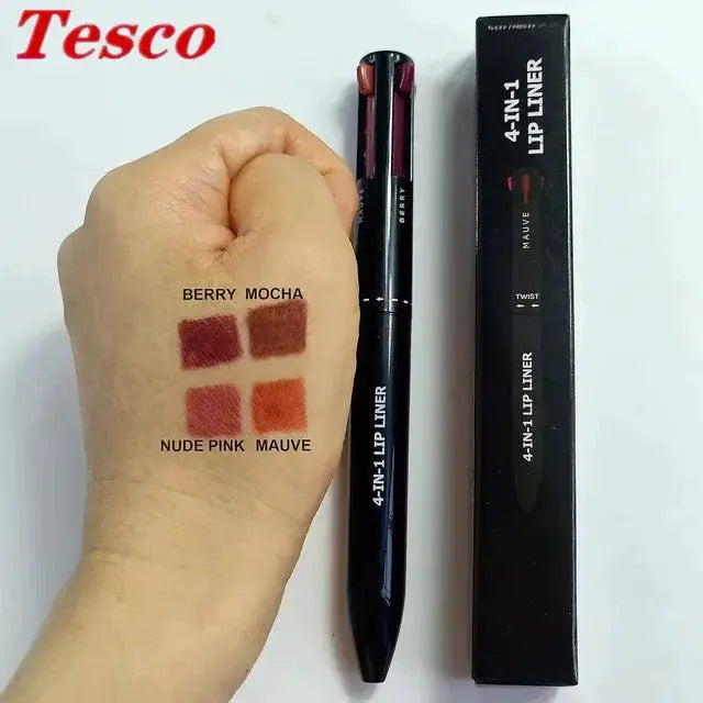 4 In 1 Face Makeup Eyeliner Eyebrow Lip Pen Beauty Color Set