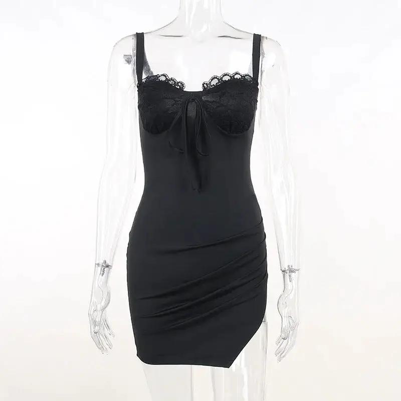 Elsa European American Summer V Neck Lace Dress for Women - OurLum.com