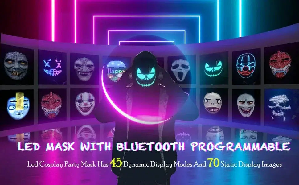 LED Mask for Cosplay Fans Dynamic Faces — product view 10