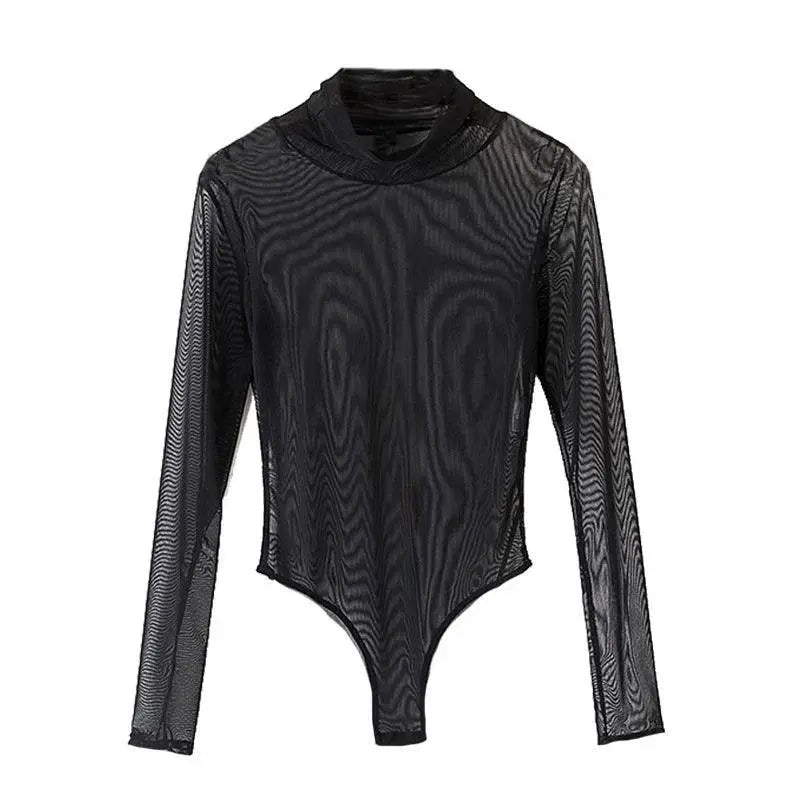 Spring Mesh Lace Tee Chic Hollow Top For Stylish Comfort