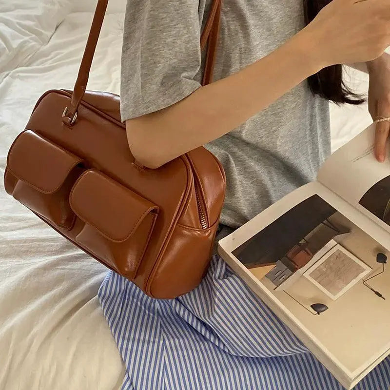 Retro Korean Shoulder Bag Modern Nostalgic Fashionista