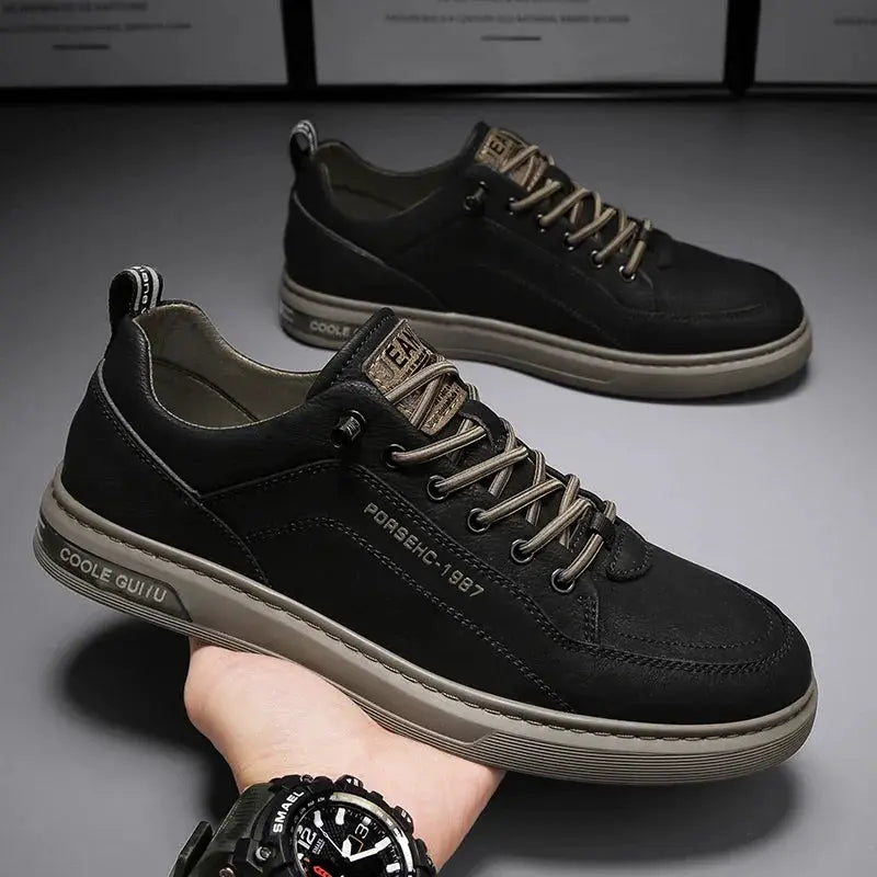 White Autumn Casual Flats For Men Comfortable Everyday Wear
