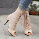 Jazz Lace-up High Heels for Elegant Stylish Occasions