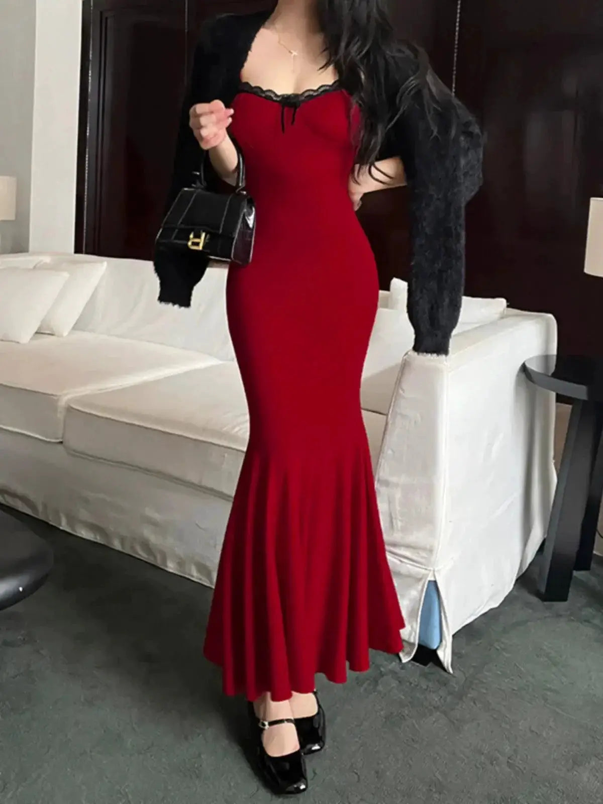 Spicy Retro Elegance Alluring Fashion Statement Dress