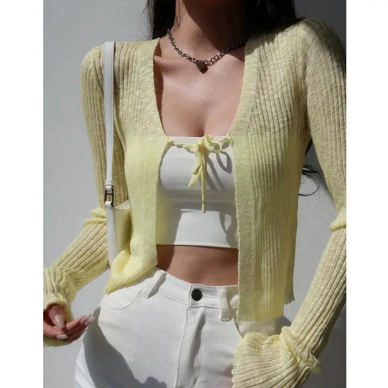 Retro Knit Cardigan Vintage Style Spring Chic Apparel