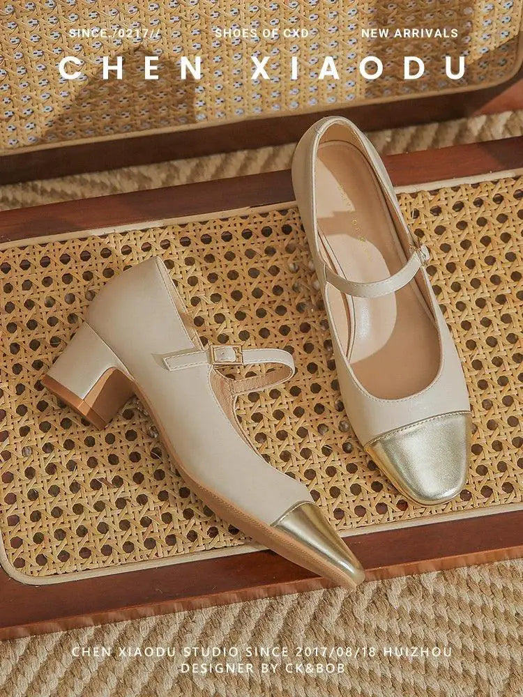 Elegant French Inspired Mid Heel Bridesmaid Shoes Cheongsam