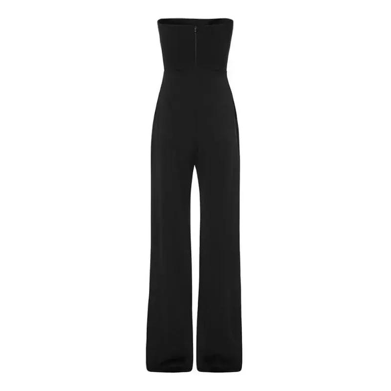 Thai Fashion Brand Women Spring Summer Black Jumpsuit - OurLum.com