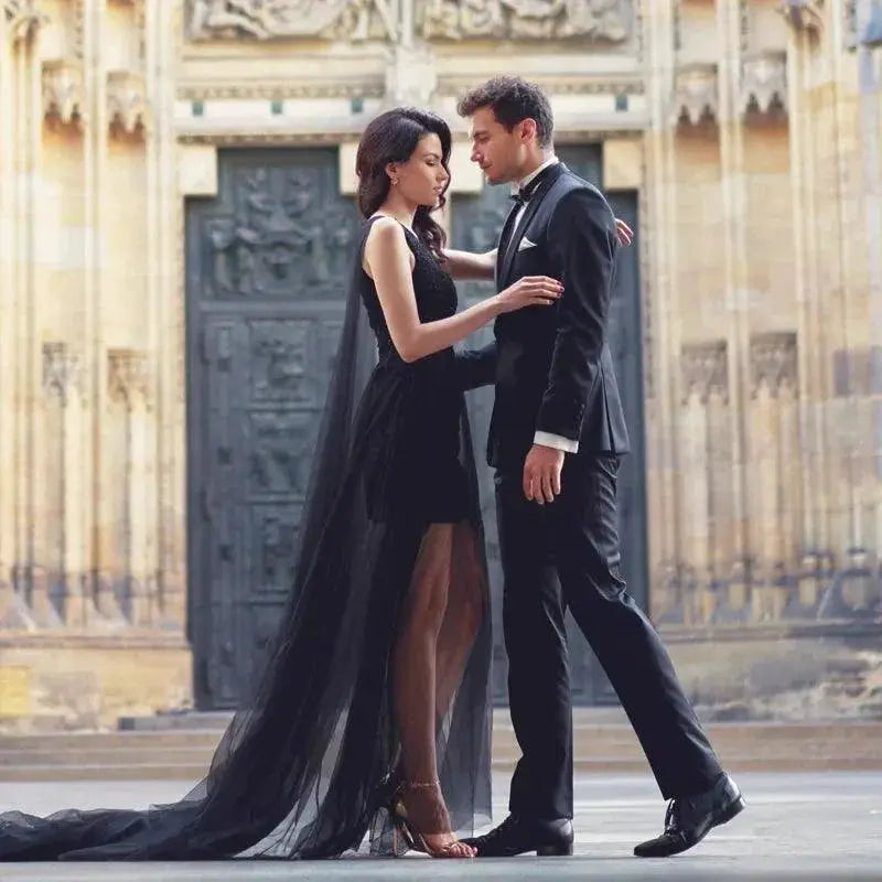 Sophisticated Black Party Gown Elegant Evening Dress