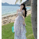 Elegant Floral Beach Dress for Vacations