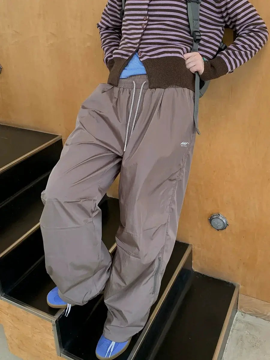 Outdoor Loose Fit Quick Dry Pants With Side Zipper